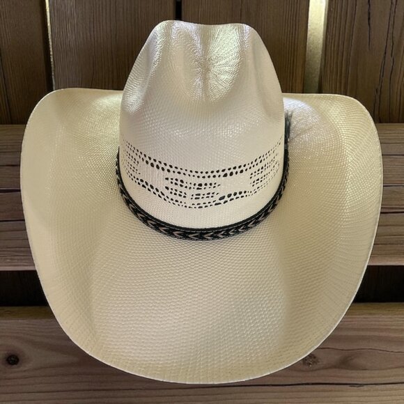 Buck & Brana MSRP $250 Western Heritage Straw Cowboy Hat - Medium - (NEW!!) - Picture 2 of 5